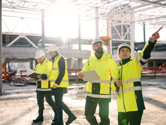 Construction management on site